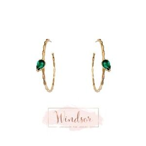 LHWindsor Bamboo Leaves Hoopla Earrings